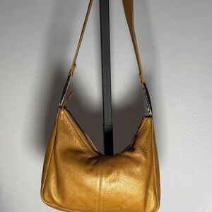 Fendi Gold Leather Shoulder Bag